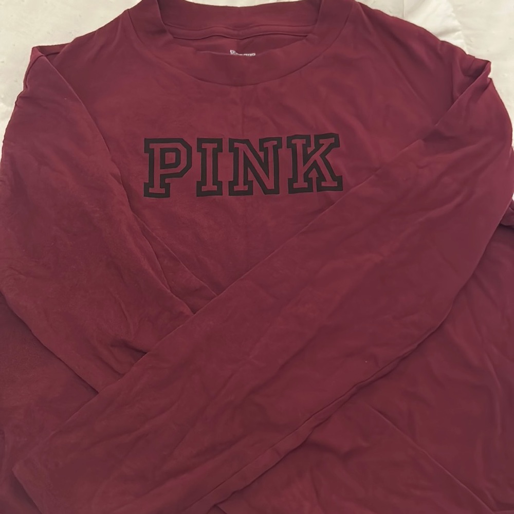 Victoria Secret Red Long Sleeve Shirt